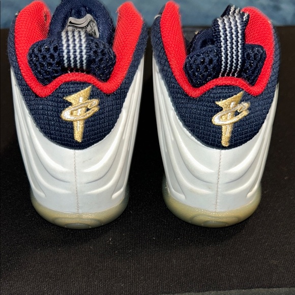 Nike Little Posite One Foamposite Olympic USA Red White Blue US 11C - Picture 3 of 6